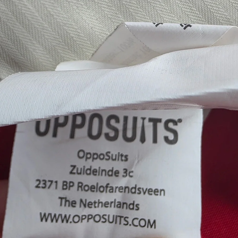 OppoSuits Red Dress Pants Mens US 40 Slim Fit Flat Front‎ Suit Trousers Holiday